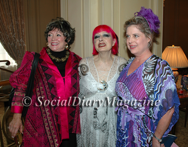 Zandra Rhodes with fans and friends